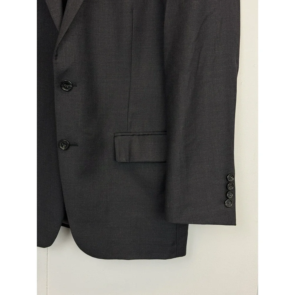 Hart Schaffner Marx‎ Mens Blazer Sport coat Jacket 40S Dark Gray Worsted Wool